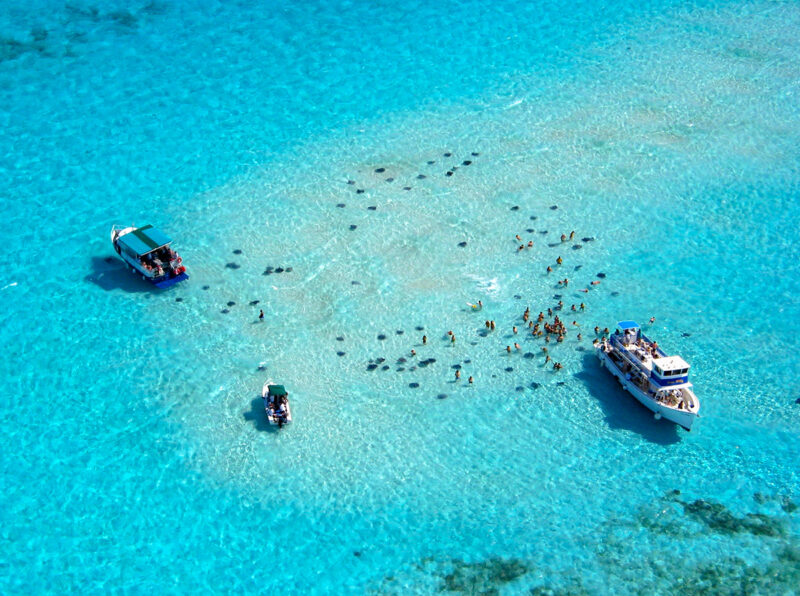 Aerial view of Stingray City - Photo Credit Cayman Islands Department of Tourism