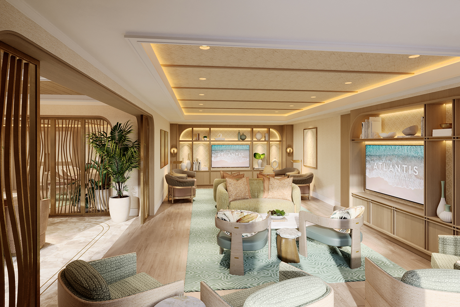 Atlantis Paradise Island Lounge Rendering 1